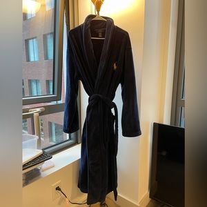 Ralph Lauren Polo shower gown men navy blue like new